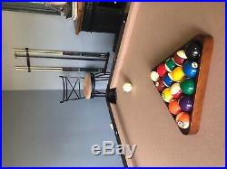 8ft Brunswick Bradford Pool Table and Rack in Cherry