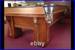 9' Brunswick-Balke-Collender Co. Arcade 4 Legs 1920's-30's Antique Pool Table