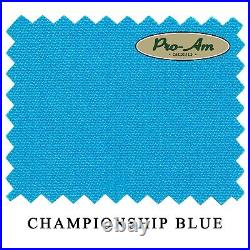 9' Championship Pro-Am Pool Table Cloth Championship Blue -AUTHORIZED DEALER