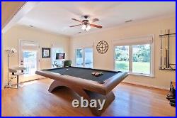 9' Pool Table with Black Cloth and African Teak (Halo by Golden West Billiards)