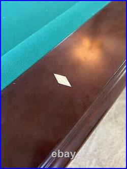 9 ft. Brunswick Windsor Slate Pool Table With Wall Cue Rack-EXCELLENT CONDITION