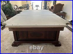 9 ft. Brunswick Windsor Slate Pool Table With Wall Cue Rack-EXCELLENT CONDITION