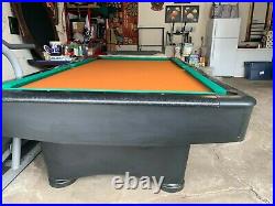 9ft Lehmacher Pool Table Drop Pockets. Andy 988 Cloth & Dynaspheres Bronze Balls