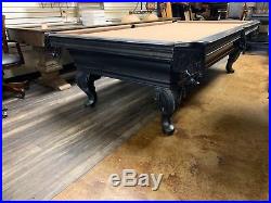 9ft. Olhausen seville Pool Table In a Rustic matte black finish