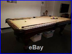 American Heritage (Peregrine Edition) 8 foot pool table withleather webbed pockets