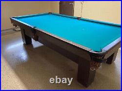 Antique 1915 Brunswick 9' Madison/Jefferson 3-piece slate pool table