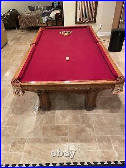 Antique 9' brunswick pfister billiards pool table