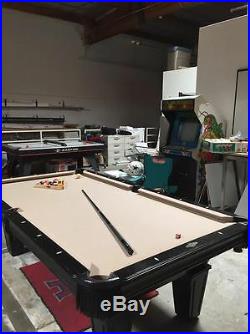 Antique Authentic American Brunswick Pool Table/ Equip/ Cue Rack and Accessories