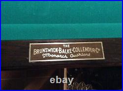Antique Brunswick Balke Collender Co. Pool Table 9 Foot