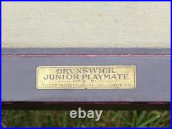 Antique Brunswick Balke Collender Junior Pool Table Cue Balls & Rack Rare