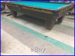 Antique Brunswick Billiards 9' Pool Table YMCA Special