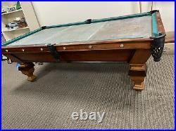 Antique Brunswick Billiards Victorian Era 8' Pool Table Restored