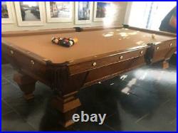 Antique Brunswick Victorian Pool Table 46 by 92