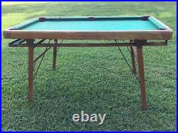 Antique Burrows Junior Folding Pool Table