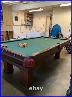 Antique Pool 9 3 piece slate Table Brunswick/Collender/Balke Monarch over 100yr