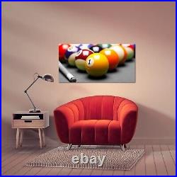 Apicoture Billiards Ball Canvas Wall Art in Black and White Pool Table Pictur