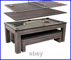 Atomic Hampton 7 foot, 3 in 1 Combo Dining Table, Ping Pong Table, Pool Table