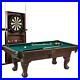 Barrington-90-Ball-and-Claw-Leg-Billiard-Pool-Table-withCue-Rack-Dartboard-Set-01-ymur