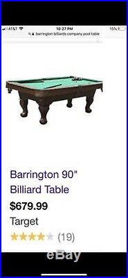 Barrington BLL084 017B Billiard Pool Table With Dartboard Set