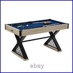 Barrington Billiard 60 Drop Pocket Pool Table with Cue Rack Cabinet Accessories