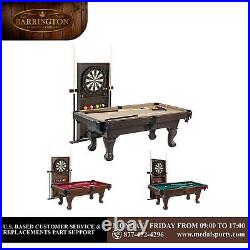 Barrington Billiard 90 Pool Table with Dartboard Cue Rack Cabinet Accessories