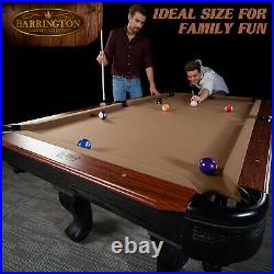 Barrington Billiards 7.5' Belmont Drop Pocket Table withPool Ball & Cue Stick Set