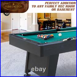 Barrington Billiards 84 inch Arcade Pool Table With Bonus Dartboard Set Green