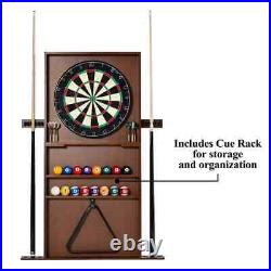 Barrington Billiards 90 Ball and Claw Leg Pool Table with Cue Rack, Dartboard