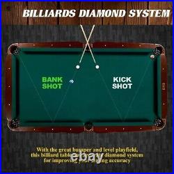 Barrington Billiards 90 Ball and Claw Leg Pool Table with Cue Rack, Green