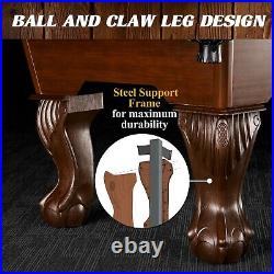 Barrington Billiards Ball And Claw Leg 90 Pool Table Cue Rack Dartboard Burgund