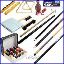 Billiard Accessories Set 32 Piece Pool Table Cue Sticks Balls Maintenance Kit