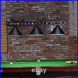 Billiard Light for Pool Table, 59 Pool Table Lighting for 7' 8' 9' Black