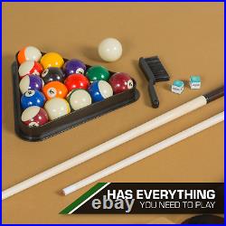 Billiard Pool Table Cue Chalk Triangle Brush Set Game Room Indoor Gaming Desk