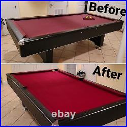 Billiard Pool Table Felt for 8 Ft Table Burgundy Beginner/ Intermediate Players