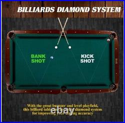 Billiard Tables 90 Inch Ball And Claw Leg Pool With Cue Racks And Dartboard Sets