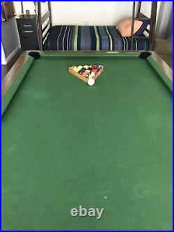 Billiard pool table Acme Vintage Modern Slate Green Felt top plus Balls Sticks