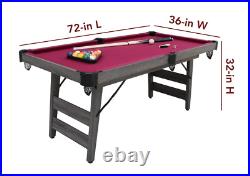 Billiards Pool Table Portable Billiard Game Set Indoor Folding Easy Family Toy
