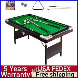 Billiards Table 5.5 Ft Pool Table Billiard Table Set Includes Balls Cues Folding