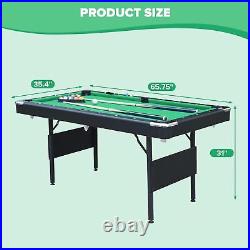 Billiards Table Portable Pool Table Tabletop, 65Pool Table Set Indoor&Outdoor