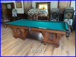 Brunswick Antique pool table Cabinet 1 model circa 1896