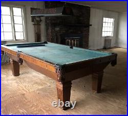 Brunswick Balke Collender Monarch Cushions antique pool table 8 ft