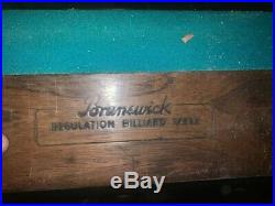 Brunswick Balke Commander Antique Pool Table circa 1930 10' table