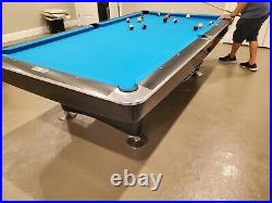 Brunswick Gold Crown I Pool Table 9 FOOT restored in black lacquer