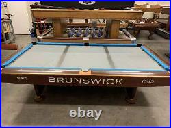 Brunswick Gold Crown IV (4) 9 foot pool table with ball return