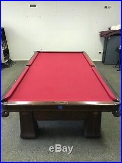 Brunswick/Monarch vintage snooker/pool table. With all original balls