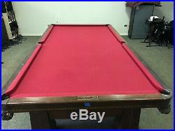 Brunswick/Monarch vintage snooker/pool table. With all original balls
