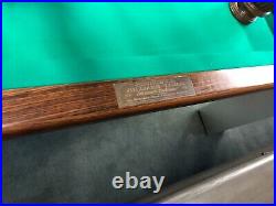 Brunswick Pfister Ball Return Circa 1896 9' Pool Table Restored