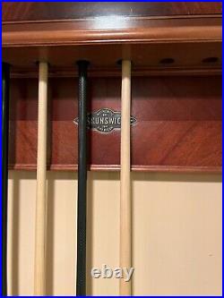 Brunswick Pool Table, Pub Table Cue and Stick Holder Combo