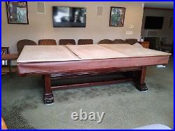 Brunswick Windsor 9' pool table tan Worsted Wool felt and in Great shape