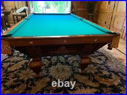 Brunswick balke collender 9 antique pool table billiards great condition